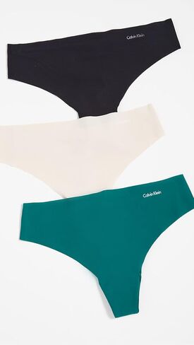 Calvin Klein Invisibles Thong 3-Pack, XS, Topaz Gemstone in Saudi Arabia