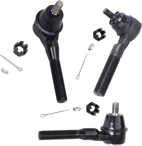 Detroit Axle - Front 6pc Drag Link Tie Rods Kit for 97-06 Jeep Wrangler, Drag Link Outer Connecting Tie Rod Ends Adjusting Sleeves 1997 1998 1999 2000 2001 2002 2003 2004 2005 2006 Replacement in Saudi Arabia
