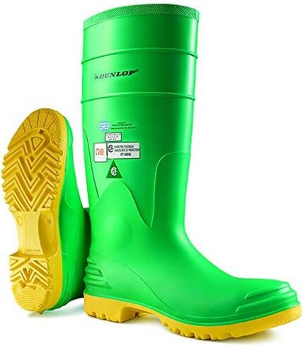 Dunlop 87012-14 Hazmax Kneeboot with Steel Toe, Shank and Midsole, 14, Green in Saudi Arabia