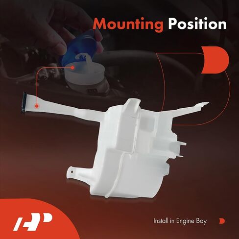 A-Premium Windshield Washer Reservoir متوافق مع نماذج Select Toyota & Lexus-Camry 2012-2017 ، Avalon 2013-2018 ، ES350 ، مع (مضخة الغسالة/CAP/خرطوم/حشو عنق/قوس/سائل). in Saudi Arabia
