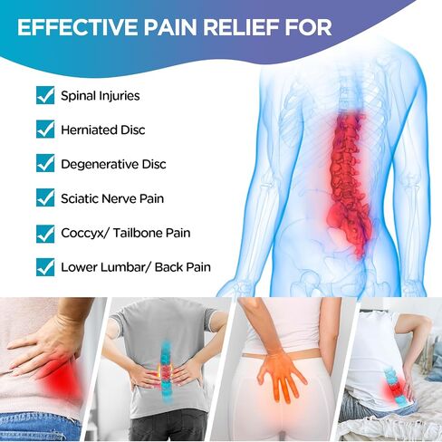 Comfytemp Ice Pack for Back Pain Relief, 2 Packs, FSA HSA Approved, Reusable Gel Lower Back Wrap Ice Brace for Sciatica Injuries, Hot Cold Compression for Lower Lumbar, Waist, Men Women Surgery Gifts in Saudi Arabia