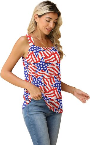 QUEZHU Blouse Tank Tops for Women Casual Summer Square Neck Chiffon Blouse Loose Flowy Sleeveless Tunic Shirts in Kuwait