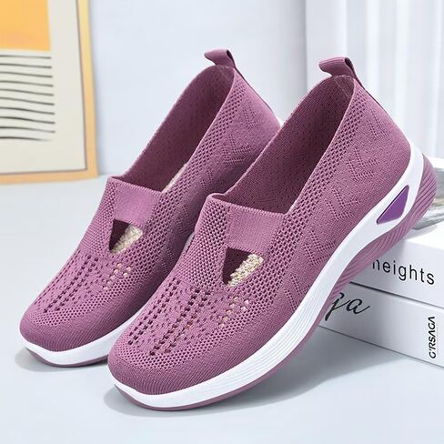 dubuto Women's Walking Shoes Wove Breathable Soft Orthopedic Diabetic Comfortable Sneakers for Women Indoor Outdoor Casual Athletic Work Shoes in Saudi Arabia