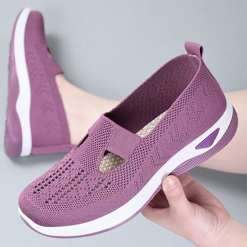 dubuto Women's Walking Shoes Wove Breathable Soft Orthopedic Diabetic Comfortable Sneakers for Women Indoor Outdoor Casual Athletic Work Shoes in Saudi Arabia