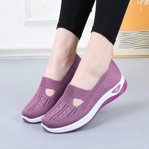 dubuto Women's Walking Shoes Wove Breathable Soft Orthopedic Diabetic Comfortable Sneakers for Women Indoor Outdoor Casual Athletic Work Shoes in Saudi Arabia