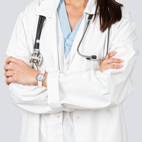 Smaller Nurse Watch for Nurses Doctors Women,Waterproof Analog Watches with Easy Read Luminous Dial,Military Time Watch with Japanese Quartz Movement,Second Hand, 12/24 Hours,Silicone Band in Kuwait