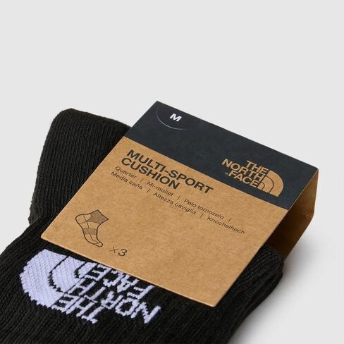 THE NORTH FACE Multisport Cush Quarter 3-Pack, Breathable Athletic Socks for Men & Women with Light Cushioning & Ribbed Cuff in Saudi Arabia
