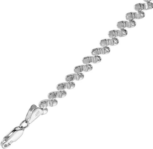 Smallest Sterling Silver 6mm San Marco Necklaces and Bracelets for Women Italy 1/4 inch wide 7-18 inch sizes in Saudi Arabia