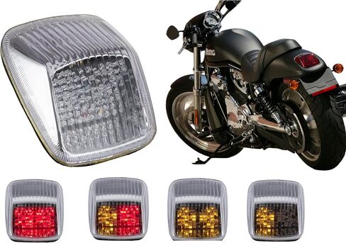متوافق مع Harley-Davidson V-Rod ؛ مصباح LED LED Tail Light Lave+وظيفة إشارة الدوران المدمجة (النمط 1: LED Brake Wanillight+إشارة الدوران ، لون واضح) in Saudi Arabia