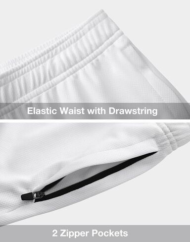 Boys Athletic Shorts with Zipper Pockets Dri Fit Quick Dry Basketball Soccer Mesh Youth Kids Gym Elastic Waistband in Kuwait