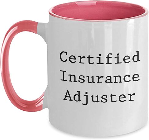 Funny Insurance Adjuster Gifts, 'Certified Insurance Adjuster' Two Tone Coffee Mug for Christmas, Gifts from Family to Insurance Adjuster in Saudi Arabia