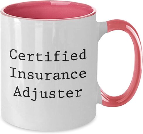 Funny Insurance Adjuster Gifts, 'Certified Insurance Adjuster' Two Tone Coffee Mug for Christmas, Gifts from Family to Insurance Adjuster in Saudi Arabia