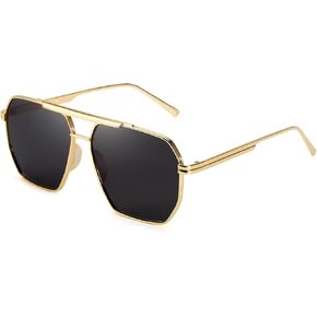 SODQW Tangle Free Aviator Sunglasses for Women Men Square Polarized Double Bridge Sun Glasses for Driving & Traveling in Saudi Arabia