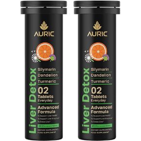ملحق دعم الكبد العشبي الأوريك | الحليب ثيسل (سيليمارين) ، الكركم ، الثوم ، الزنجبيل لصحة الكبد | صيغة التخلص من السموم والتطهير المتقدمة للكبد النشط | 20 قرصًا | النبات القائم على الغلوتين in Kuwait