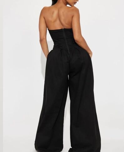 نتوءات المرأة مثيرة بدون حمالات قبالة أنبوب الكتف أعلى الصيف الزر عريضة الساق واحدة قطعة واحدة من الرومبير in Kuwait