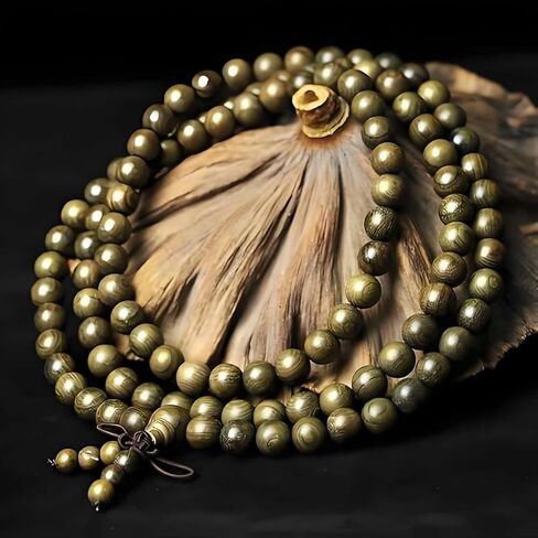 Zen Dear Unisex Burried Ebony Prayer Beads Buddha Buddhist Prayer Beads Meditation Mala Necklace Bracelet in Kuwait