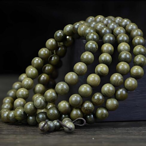 Zen Dear Unisex Burried Ebony Prayer Beads Buddha Buddhist Prayer Beads Meditation Mala Necklace Bracelet in Kuwait
