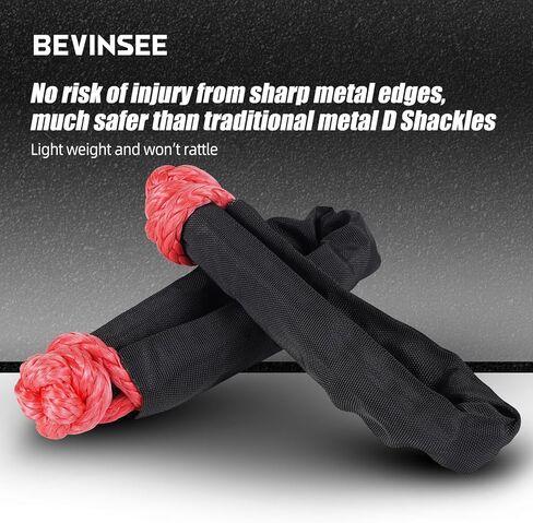 Bevinsee Winch Snatch Recovery Ring 66,000lbs for Soft Shackle and Synthetic Rope Compatible with ATV Trailer SUV UTV SXS Off-Road 4x4 Truck Vehicle Recovery, Black in Kuwait