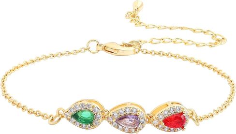 Personalized Birthstone Bracelets for Mom and Grandma Custom Multiple Birthstone Bracelets for Women,Gift for Mother’s Day, Birthday, Anniversary,Christmas in Saudi Arabia