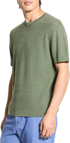 Theory Men's Kolben Shirt in Pacific Linen in Saudi Arabia