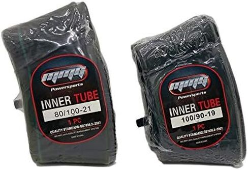 MMG Inner Tube Set Front 3.00/3.25-21 and Rear 3.50/4.00-19 Straight Valve TR4 in Saudi Arabia