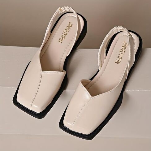 Women's Fashion Pumps - Square Toe, Chunky Heel, All-Season Comfort Shoes, Everyday Stylish Wear in Saudi Arabia