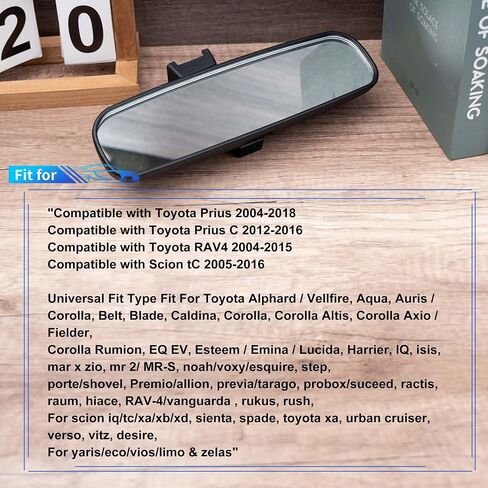 RLDYM Interior View View Mirror Assembly 87810-52041 87810-0WG00 لـ Toyota RAV4 2004-2015 ، لتويوتا ياريس 2006-2016 ، لتويوتا بريوس 2011-2019 in Saudi Arabia