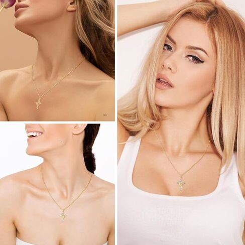 Crown Cross Necklace for Women-Exquisite Christian Necklace-cross necklace for women-Symbol of Devotion, Ideal Faith-Inspired Jewelry Gift for Every Occasion in Kuwait