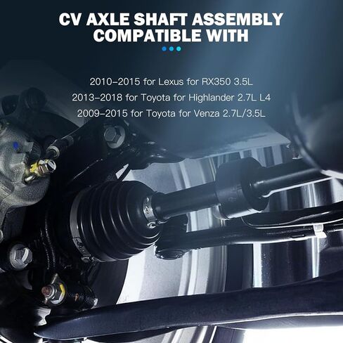 Front Left Right CV Axle Shaft Assembly - Compatible With 2010-2015 for Lexus RX350 3.5L 2013-2018 for Toyota Highlander 2.7L L4 2009-2015 for Toyota Venza 2.7L/3.5L FWD CV AXLE OE 66-5305Ncv6916 in Kuwait
