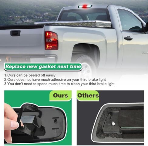 3rd Third Brake Light Gasket Seal Compatible with Chevy Colorado GMC Canyon 2004 to 2012 High Mount Stop Lamp Assembly, Single-Sided Adhesive Back Light Seal in Kuwait