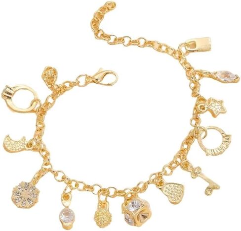 16k Chunky Gold Bracelets for Women Trendy Womens Gold Bracelet Stack Layered Chunky Chain Bracelets Waterproof Link Cuff Herringbone Bracelet Fashion Accessories Gifts for Women in Kuwait