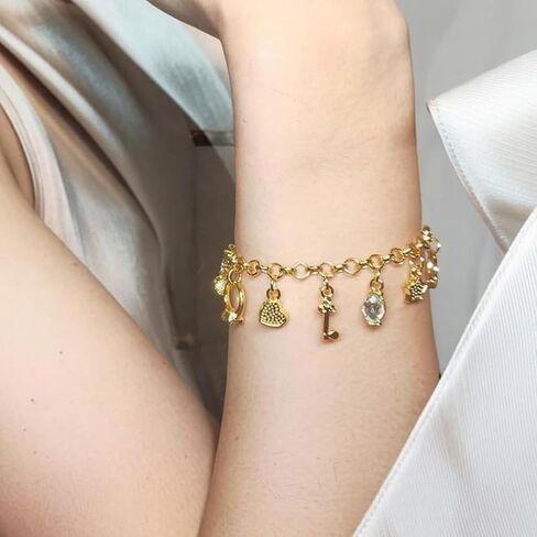 16k Chunky Gold Bracelets for Women Trendy Womens Gold Bracelet Stack Layered Chunky Chain Bracelets Waterproof Link Cuff Herringbone Bracelet Fashion Accessories Gifts for Women in Kuwait
