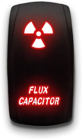 Flux Capacitor - Red - Laser Etched 5-Pin Double Pole Single Throw Flux Capacitor Maintained ON-Off DPST Toggle Switch 20A 12V in Kuwait