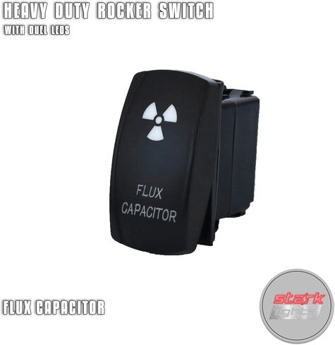 Flux Capacitor - Red - Laser Etched 5-Pin Double Pole Single Throw Flux Capacitor Maintained ON-Off DPST Toggle Switch 20A 12V in Kuwait