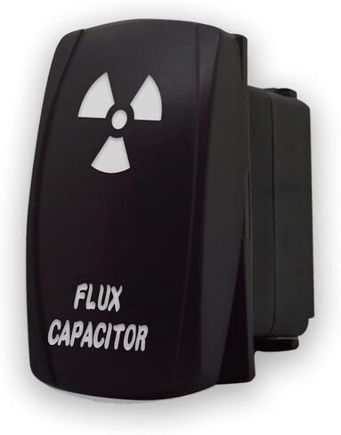 Flux Capacitor - Red - Laser Etched 5-Pin Double Pole Single Throw Flux Capacitor Maintained ON-Off DPST Toggle Switch 20A 12V in Kuwait