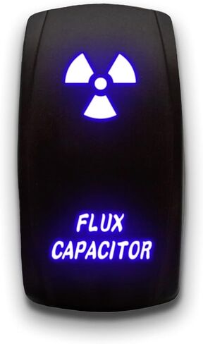Flux Capacitor - Red - Laser Etched 5-Pin Double Pole Single Throw Flux Capacitor Maintained ON-Off DPST Toggle Switch 20A 12V in Kuwait