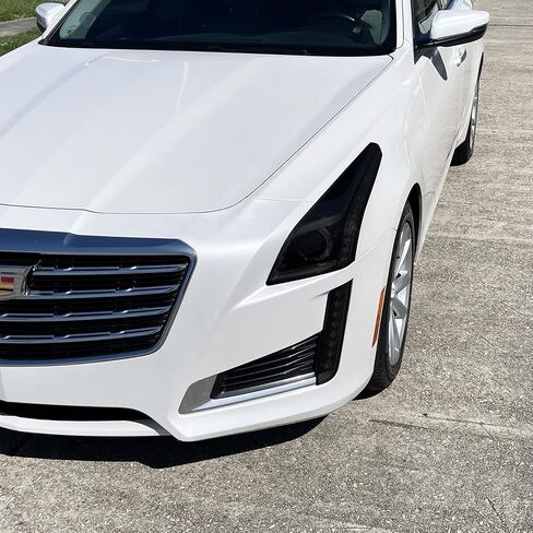 SlickMod PreCut Vinyl Smoke Tint for 2014-2019 Cadillac CTS Sedan Headlight & DRL (1. Headlight & DRL, 20 Dark Smoke) in Saudi Arabia