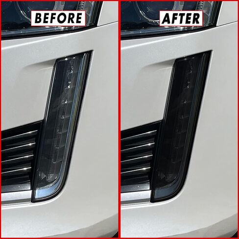 SlickMod PreCut Vinyl Smoke Tint for 2014-2019 Cadillac CTS Sedan Headlight & DRL (1. Headlight & DRL, 20 Dark Smoke) in Saudi Arabia