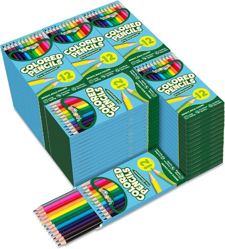 528 قلم رصاص ملون، 12 لونًا متنوعًا، 44 عبوة من أقلام التلوين المبراة مسبقًا للأطفال والكبار، جوائز الفصول الدراسية الأساسية للمعلمين، لوازم العودة إلى المدرسة in Kuwait