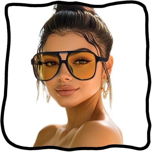 Woeoe Retro Aviator Sunglasses for Women Men Classic Vintage 70s Sun Glasses Aviators in Saudi Arabia