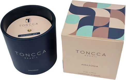 شمعة الأمازون من Toncca-مملوءة باليد في البرازيل-شمع جوز الهند والرائحة الطبيعية in Saudi Arabia