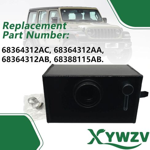 68364312AC Aluminium Alloy Front Engine Coolant Reservoir Tank Compatible with 2018+ Wrangler JL JLU & 2020+Gladiator JT 2.0&3.6L Model ,Coolant Expansion Metal Bottle Replace 68364312AA, 68388115AB in Saudi Arabia