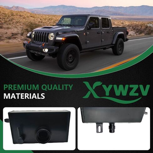 68364312AC Aluminium Alloy Front Engine Coolant Reservoir Tank Compatible with 2018+ Wrangler JL JLU & 2020+Gladiator JT 2.0&3.6L Model ,Coolant Expansion Metal Bottle Replace 68364312AA, 68388115AB in Saudi Arabia
