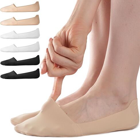 Sofier No Show Socks Womens, Non Slip Low Cut 6 Pairs Thin Silky Dress Footies Liner Invisible Socks Flats Loafers Sneakers in Saudi Arabia