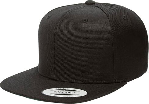 YP Classics 6089 Premium Wool-Wool 6 Panel High Flat Bill Snapback Cap | عبوات كبيرة متوفرة in Kuwait