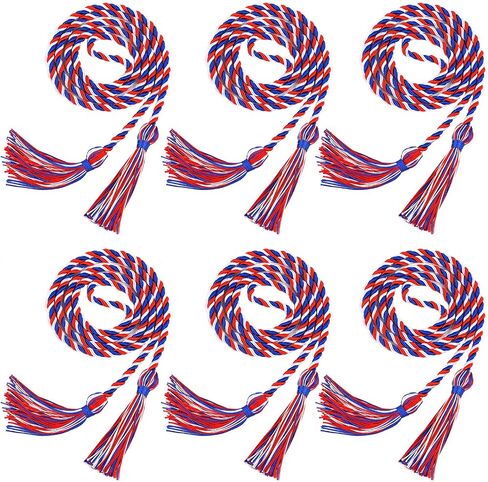 FOIMAS 6pcs Graduation Honor Cord,Orange Graduation Yarn Honor Tassel Cords for Graduation Students Grad Day in Saudi Arabia