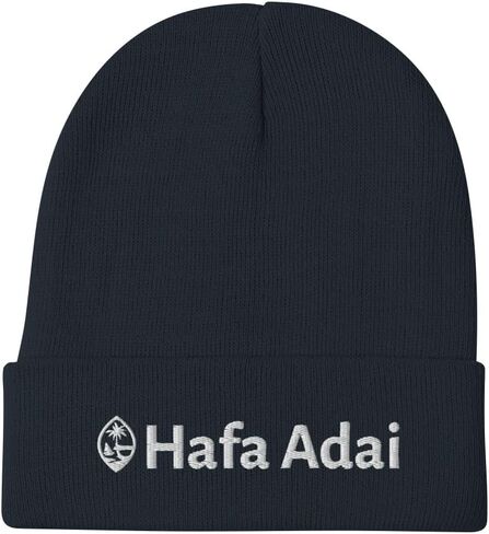 Guam Seal Hafa Adai Chamorro Embroidered Beanie in Saudi Arabia