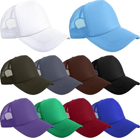 10 Pcs Adult Trucker Hats Summer Mesh Baseball Cap Blank Sublimation Trucker Cap Adjustable Trucker Hat for Unisex in Saudi Arabia