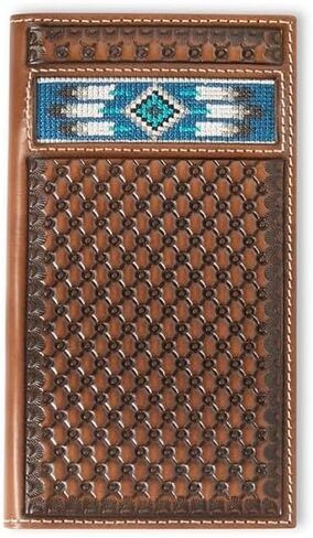 ARIAT Rodeo Southwest Inlay Wallet ، Brown in Saudi Arabia