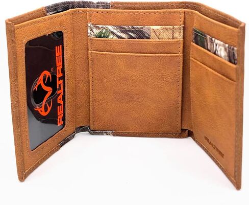 Realtree Camo Slim Holder Money Clip محافظ للرجال (حافة كامو محفظة تان الجلد Trifold) in Kuwait